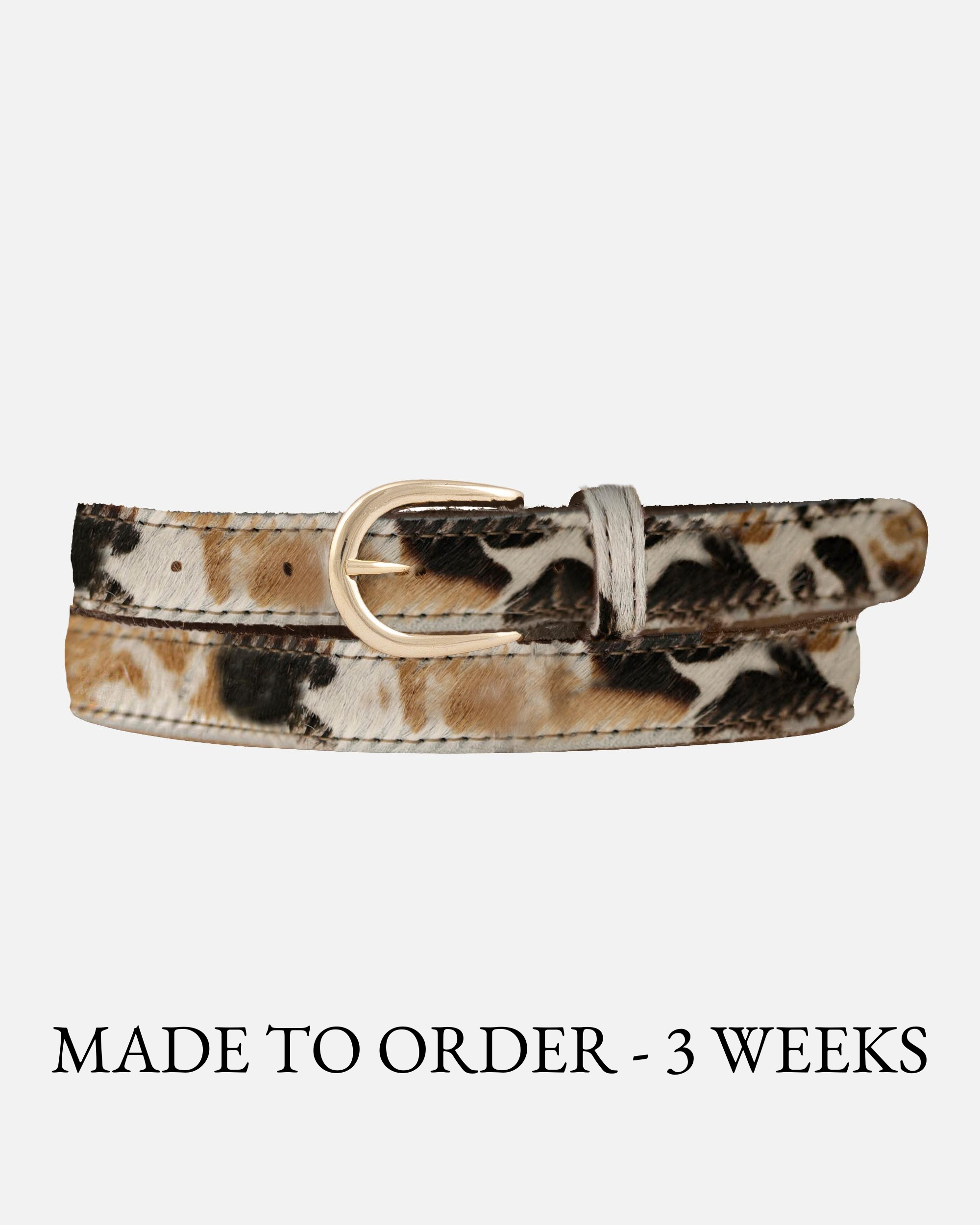 NINE WEST Cow Hair Leather Belt with Leopard Print $100 NWOT KL Women main image 4
