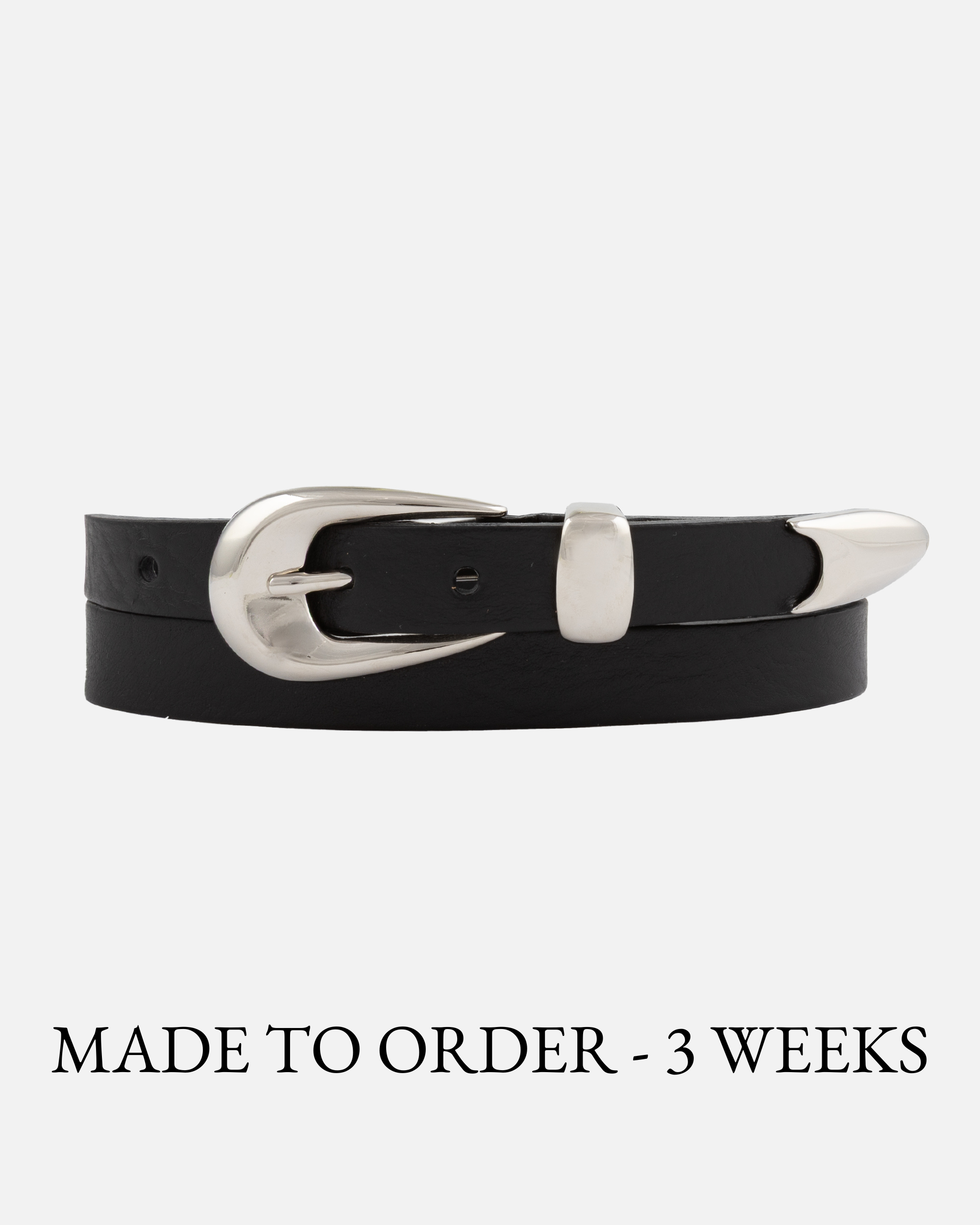 MADE TO ORDER Lara | Luxe Leather Belt with Silver Hardware