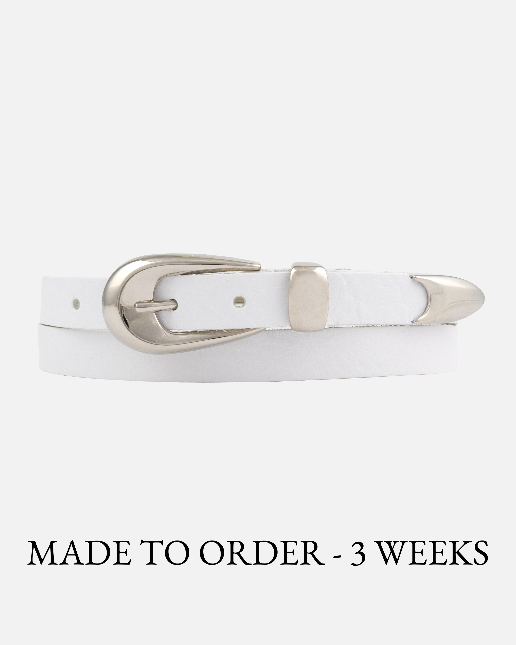 MADE TO ORDER Lara | Luxe Leather Belt with Silver Hardware