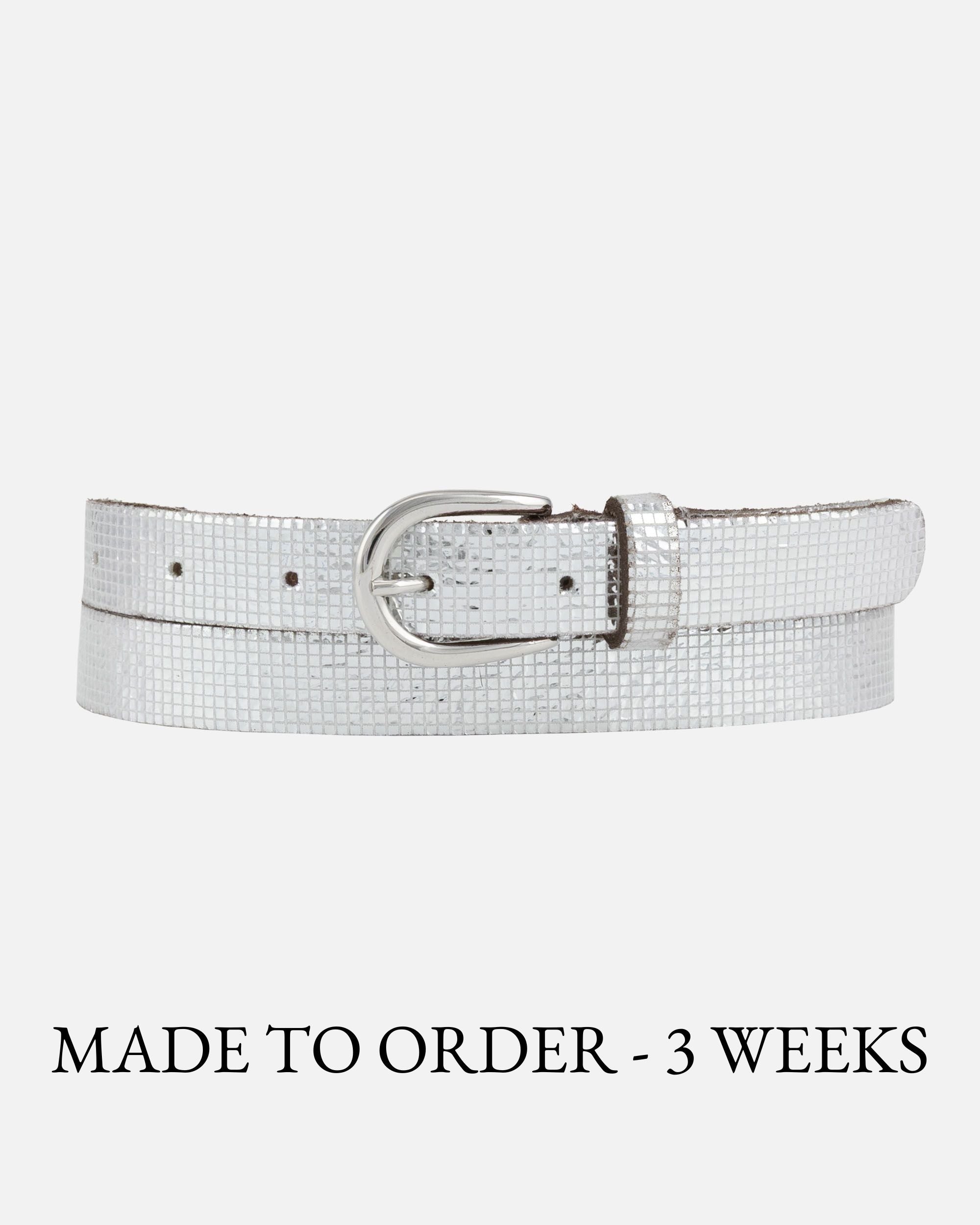 MADE TO ORDER Reza | Metallic Leather Belt – AMSTERDAM HERITAGE
