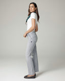 Grey Flare Mid-Rise Jeans | The Luna