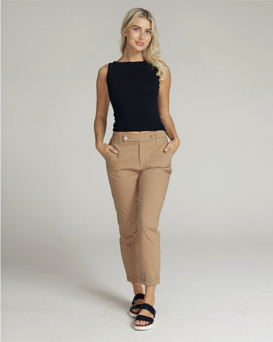 Champagne Chino Mid-Rise | The Verena