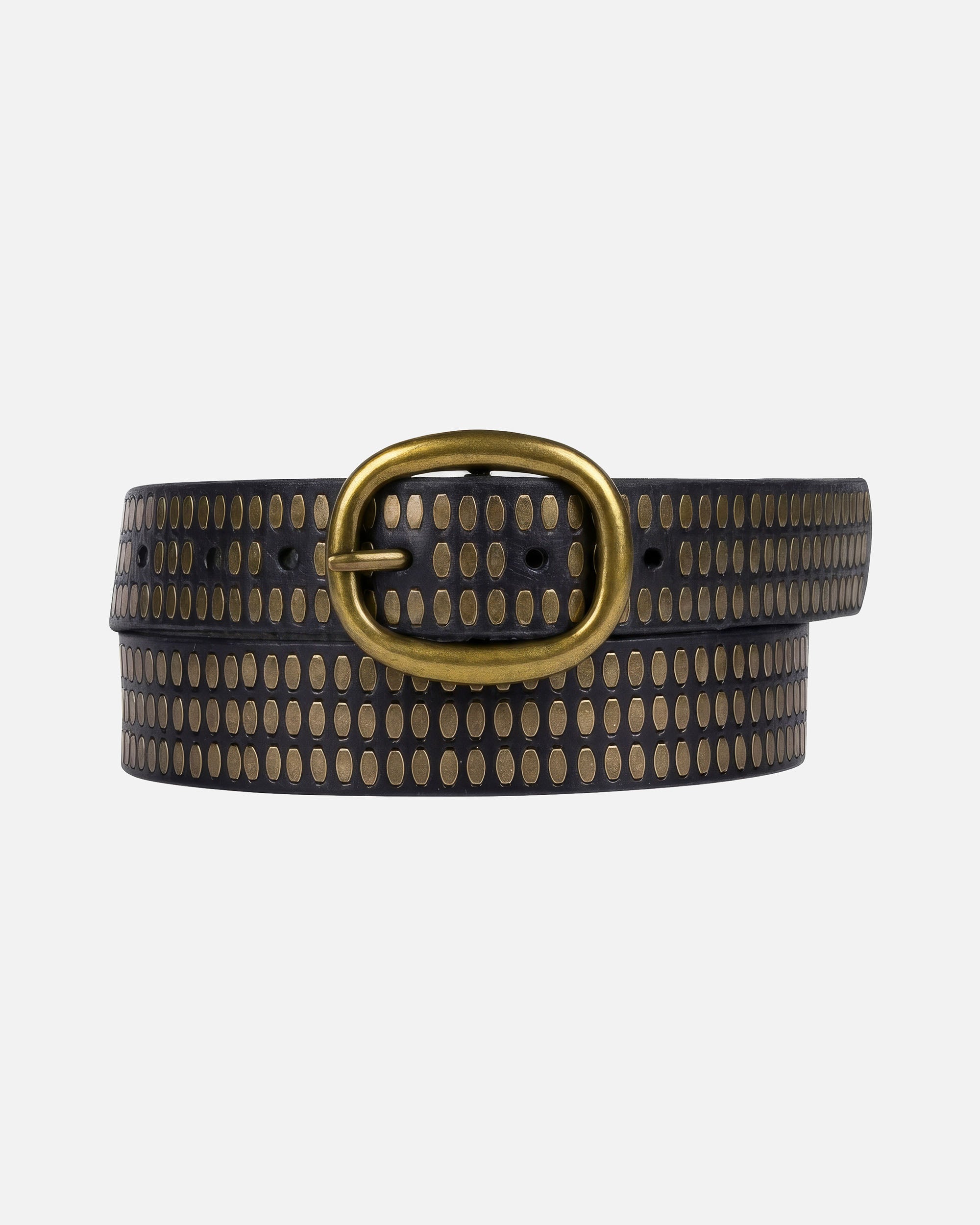 Nadin | Leather Belt with Subtle Antique Studs – Amsterdam Heritage