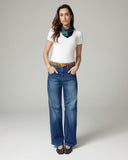 Super Vintage Mid-Blue Wide-Leg High-Rise Jeans | The Viola