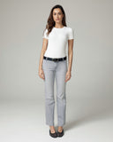 Grey Flare Mid-Rise Jeans | The Luna