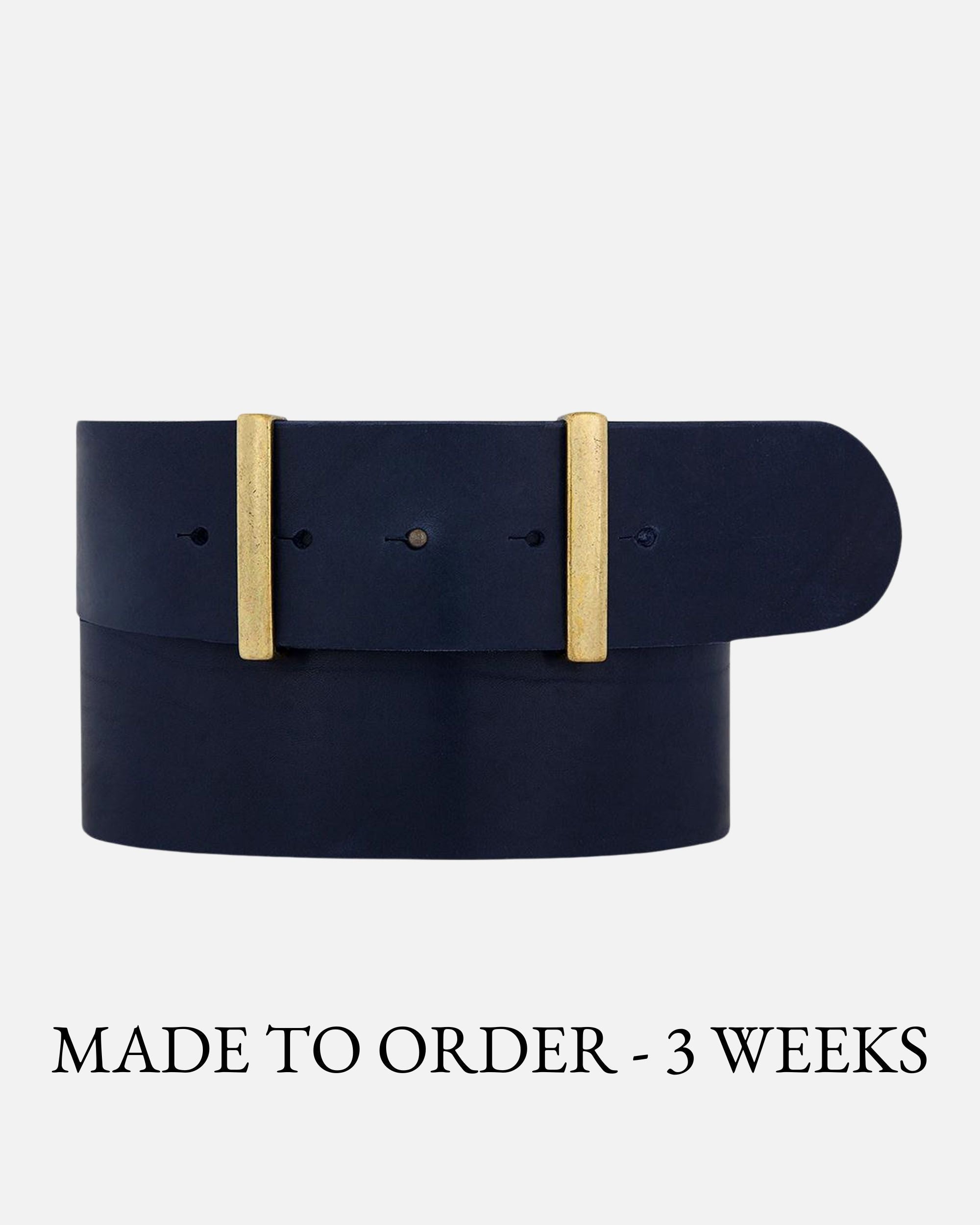 ? Women\'s Leather Waist Wide Belts Fashion Thick Navy With Gold Buckle Belt WHIPPY Women Wide Elastic Waist Belt for Dresses Fashion  main image 2