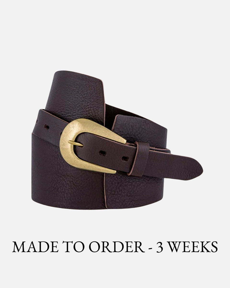 Wide Black Leather Waist Corset Belt Cara, PLIK x HAYA