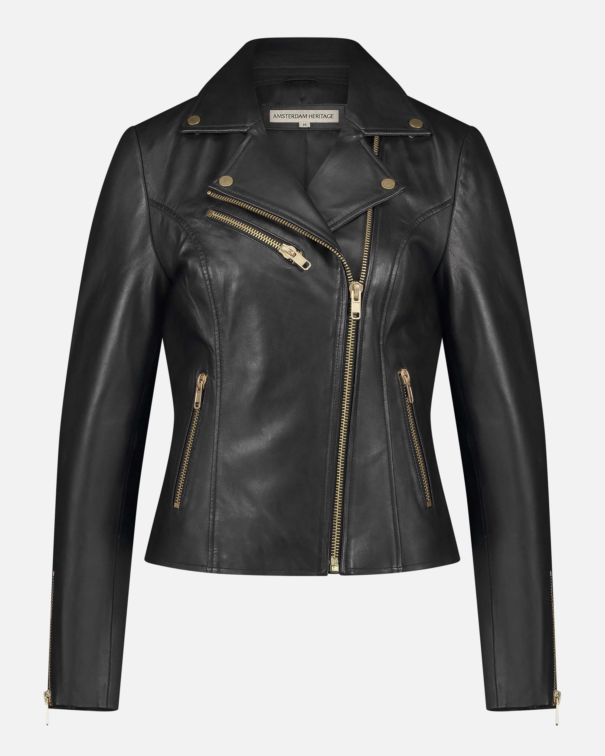 ジャケット・アウター rosemuse Fake leather outer black LIONESS - OVERSIZED MOTO VEGAN LEATHER JACKET / SIZE