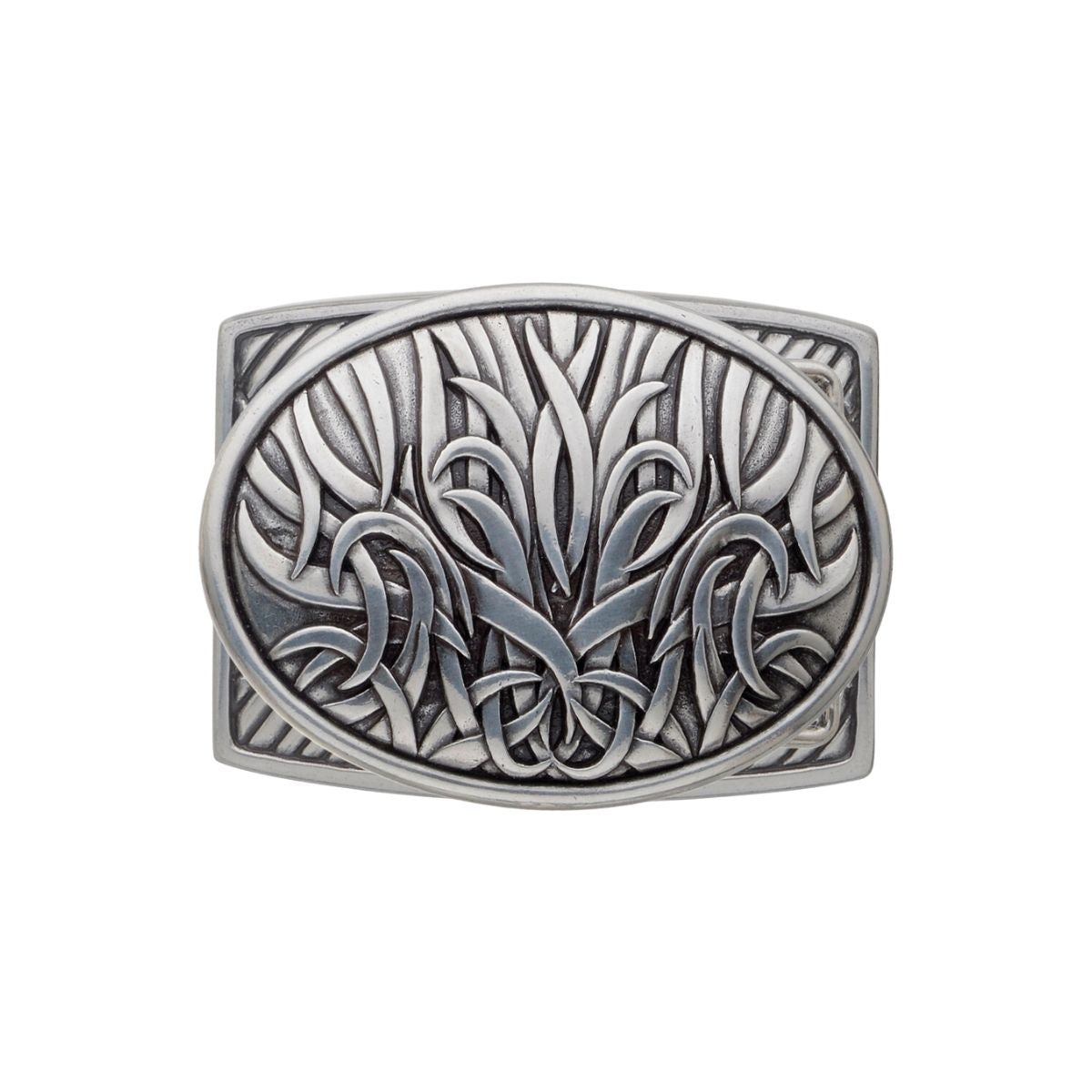 seaweed silver belt buckle