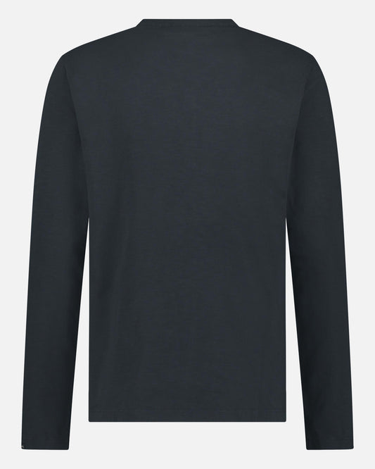 Fline |  Anthracite Long Sleeve Henley T-Shirt