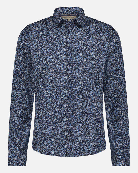 Fontainebleau | Blue Circles Men's Elevated Printed Shirt