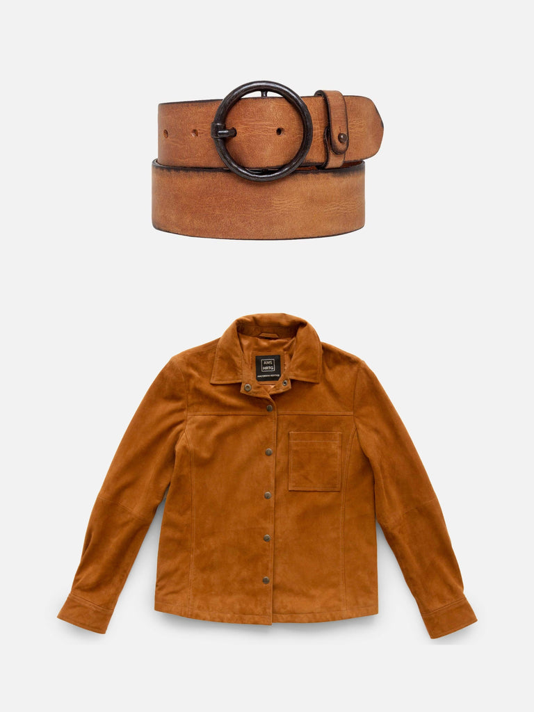 Pip Belt + Dakota Suede Leather Jacket