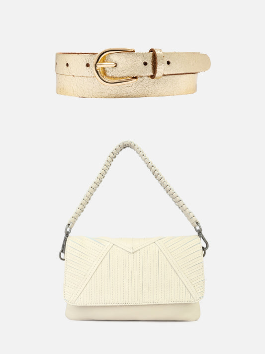 Eva Gold Belt + Merx Shoulder Bag