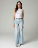 Bleached Blue Wide-Leg High-Rise Jeans | The Diba