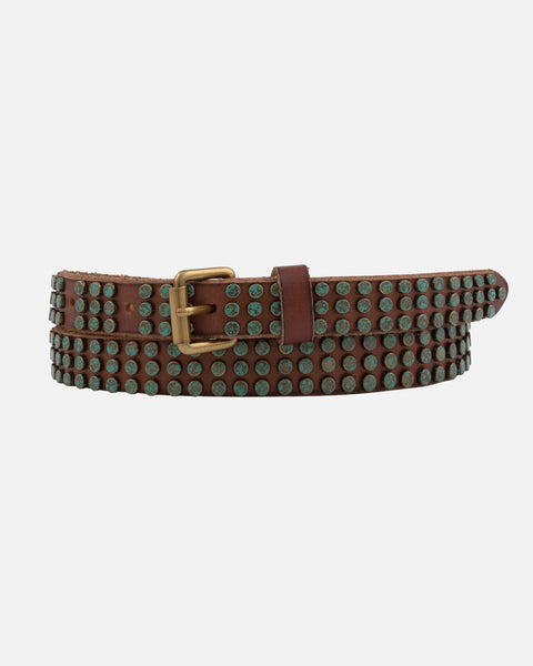 【新品】KAJA REVERSIBLE SUEDE SQUARE BELTovy Studded Leather Belt with Square Buckle for Women's