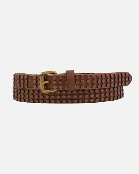小物 w double belt (smooth leather) ovy kaja Eliza | Leather Belt with Rose Patina Studs – AMSTERDAM HERITAGE