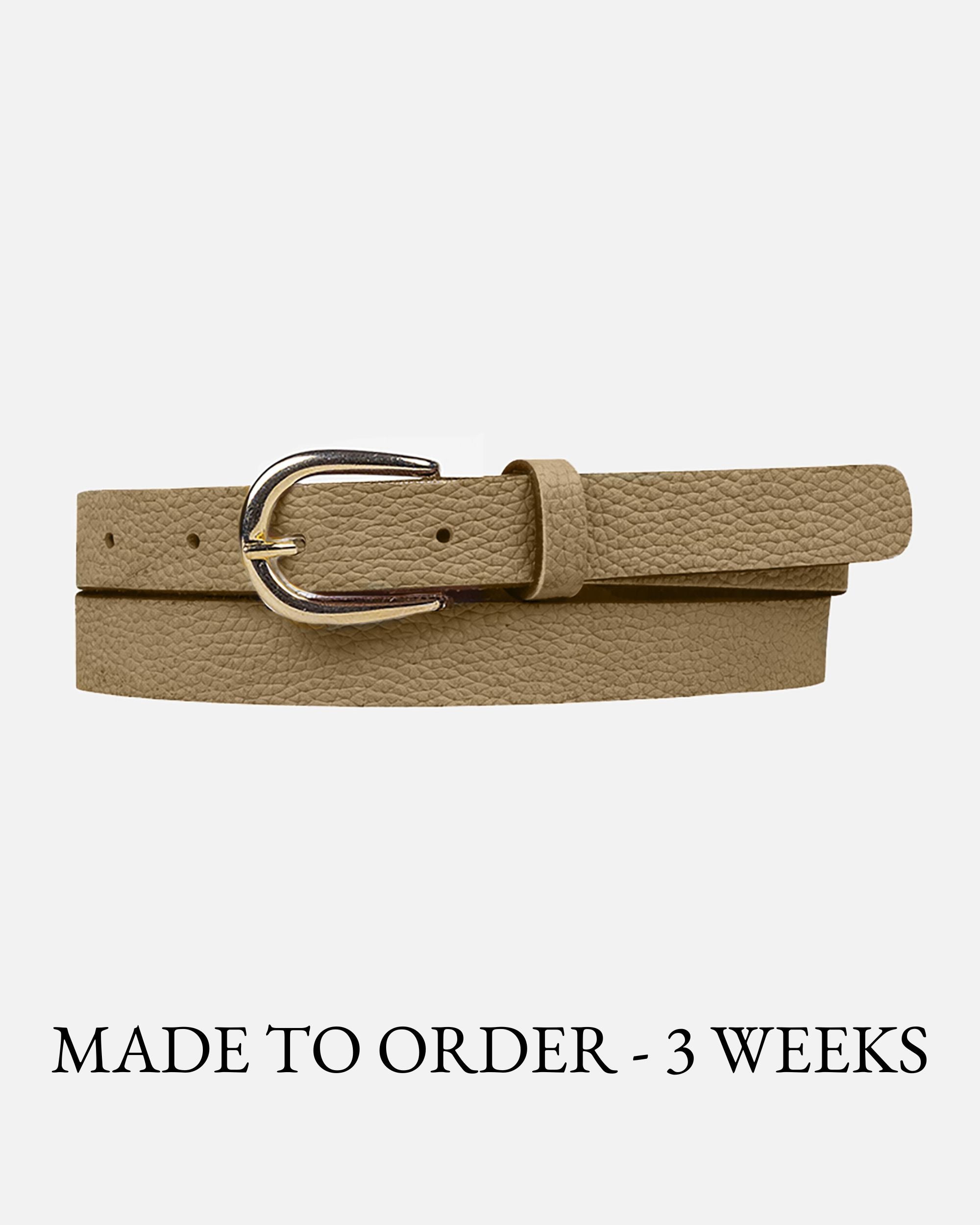 MADE TO ORDER Clara | Pebbled Leather Belt with Polished  display picture 1