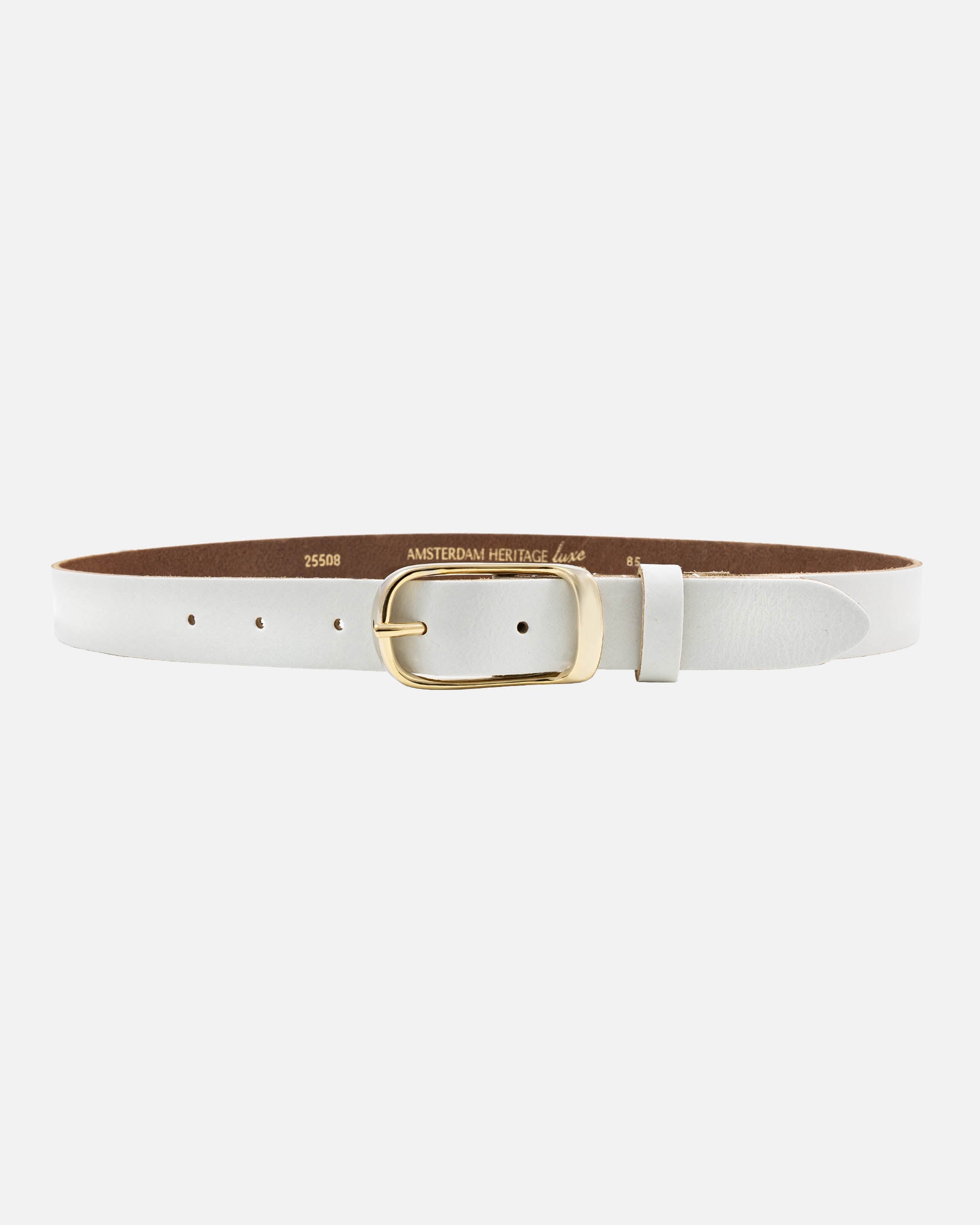 Alberta Ferretti thin leather belt - White