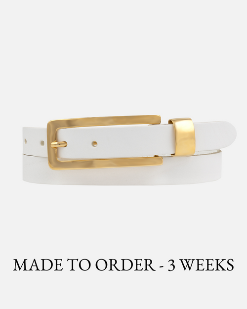 MADE TO ORDER Leila | Gold Accent Leather Belt – AMSTERDAM