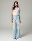 Bleached Blue Wide-Leg High-Rise Jeans | The Diba