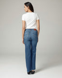 Light Used-Wash Blue Wide-Leg Mid-Rise Jeans | The Lolita