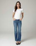 Light Used-Wash Blue Wide-Leg Mid-Rise Jeans | The Lolita