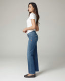 Light Used-Wash Blue Wide-Leg Mid-Rise Jeans | The Lolita