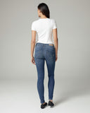 Mid-Blue Vintage-Effect Skinny Mid-Rise Jeans | The Manuela