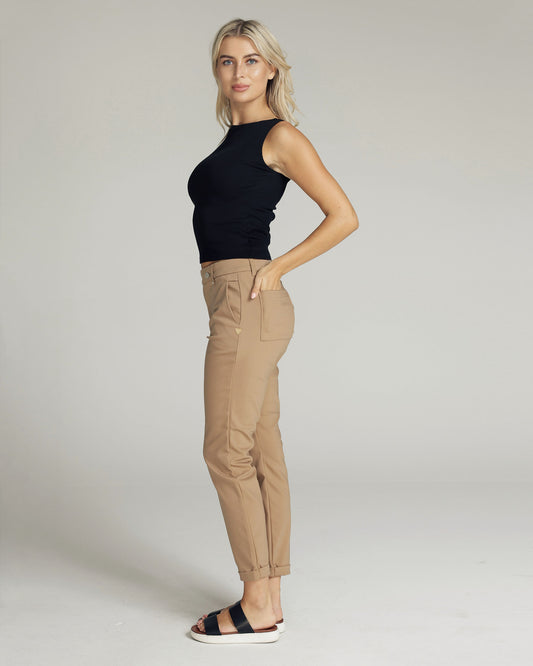 Champagne Chino Mid-Rise | The Verena