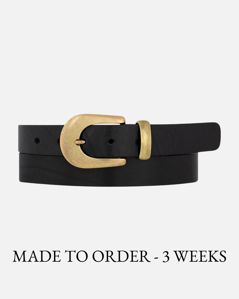 MADE TO ORDER Annie | Classic Belt with Statement Gold Buckle