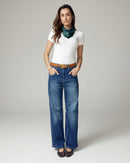 Super Vintage Mid-Blue Wide-Leg High-Rise Jeans | The Viola