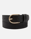 Drika | Classic Leather Belt Gold Buckle