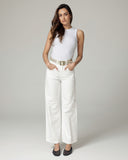 White Wide-Leg High-Rise Jeans | The Viola