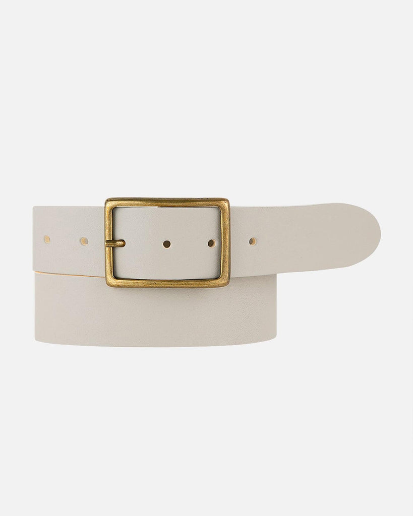 May | Classic Leather Belt with Rectangular Buckle