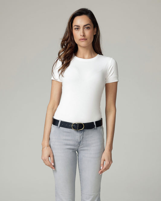 Grey Flare Mid-Rise Jeans | The Luna