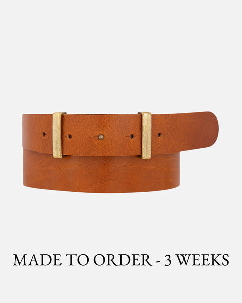✴︎W ベルト smooth leather belt OVY KAJA DECi 40620-jip-370-camel-leather-