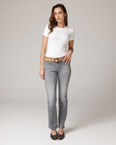 Grey Straight-Leg Mid-Rise Jeans | The Messina