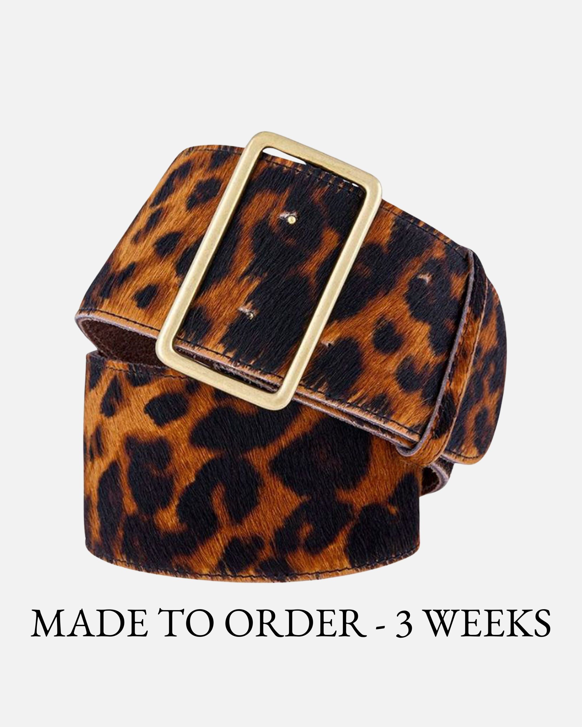 Leopard Print Wide Dress Belt for Dresses - AMSHRTG – Amsterdam