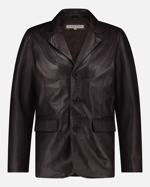 通販 激安 AMSHRTG - Jacket Blazer Leather Men's – HERITAGE AMSTERDAM ジャケット・アウター