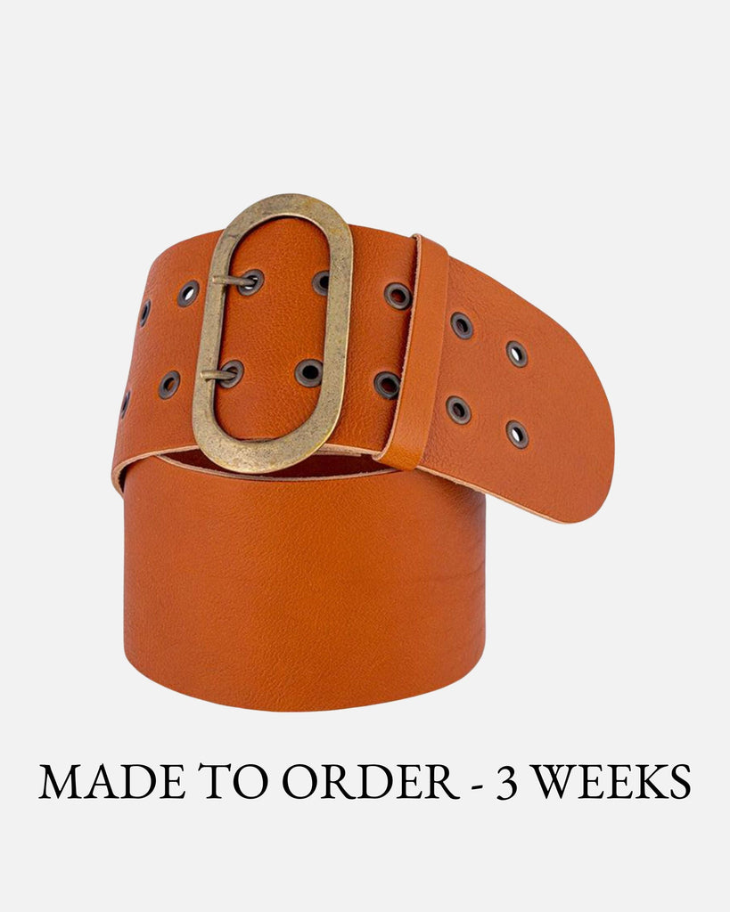 Women's Wide Real Leather Waist Belt AMSHRTG Amsterdam Heritage US