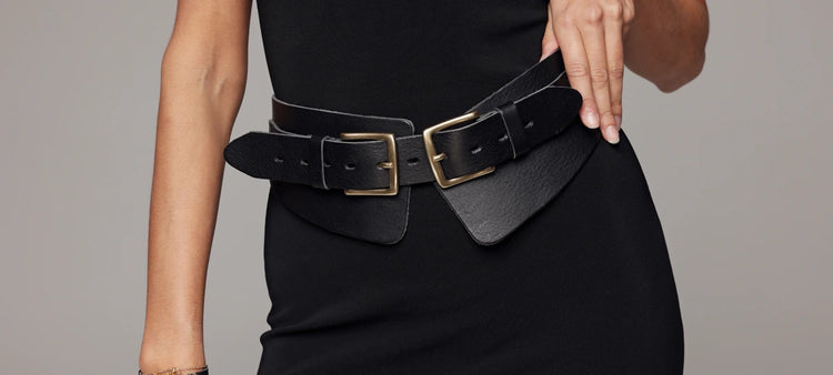 ladies wide belts for dresses Women's Belt Stretchy Dress Leather hook buckle fastening Wide Leather Belts | Comfy