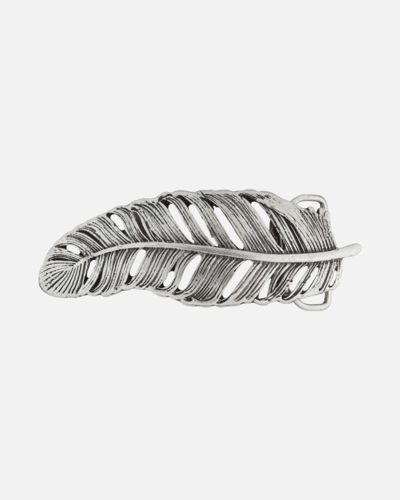 Western Belt with Antique Silver Buckle Feather Detail Unisex Adjustable Feather | Silver Western Belt Buckle – AMSTERDAM HERITAGE main image 2