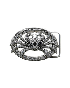 crab silver belt buckle