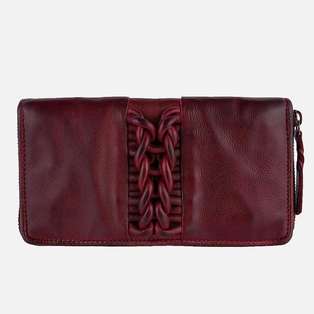 Amsterdam Heritage Leather Bags 5081 Mels | Braided Leather Continental Wallet | Detachable Straps