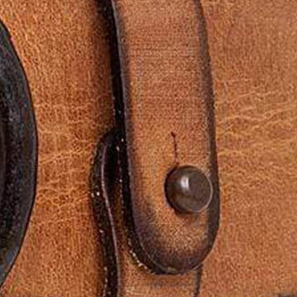 Close-up of the Pip's leather loop and metal rivet